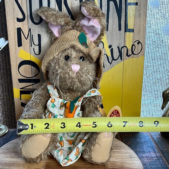 Brass Button Collectables Flora NWT Vintage Bunny Plush with jointed legs & arms - Picture 14 of 17